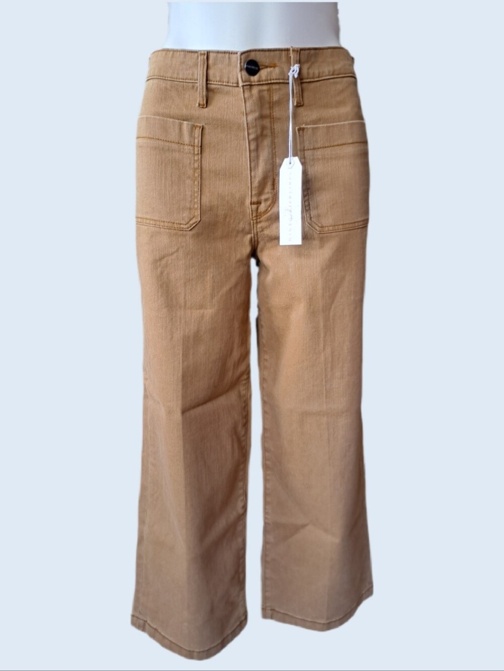 NWT Sanctuary Denim Non-Conformist Wide Leg Crop High Rise Pants Camel Brown 28